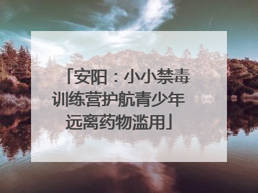 安阳：小小禁毒训练营护航青少年远离药物滥用