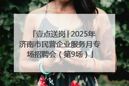 壹点送岗│2025年济南市民营企业服务月专场招聘会（第9场）