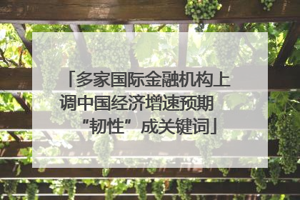多家国际金融机构上调中国经济增速预期 “韧性”成关键词