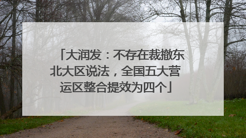 大润发：不存在裁撤东北大区说法，全国五大营运区整合提效为四个