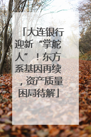 大连银行迎新“掌舵人”！东方系基因再续，资产质量困局待解