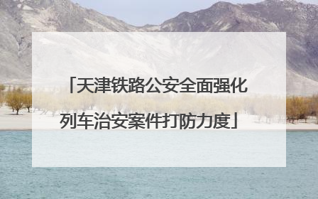 天津铁路公安全面强化列车治安案件打防力度