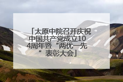 太原中院召开庆祝中国共产党成立104周年暨“两优一先”表彰大会