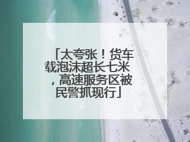 太夸张！货车载泡沫超长七米，高速服务区被民警抓现行