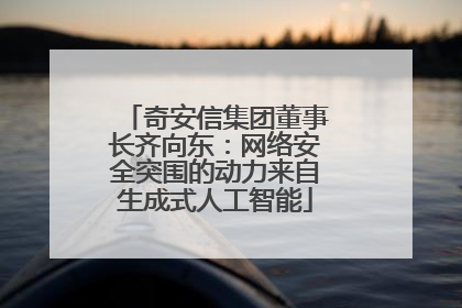 奇安信集团董事长齐向东：网络安全突围的动力来自生成式人工智能
