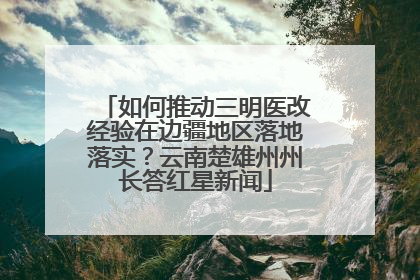如何推动三明医改经验在边疆地区落地落实？云南楚雄州州长答红星新闻