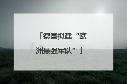 德国拟建“欧洲最强军队”