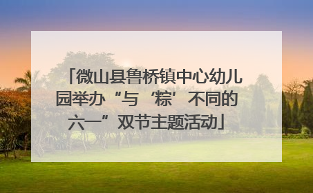 微山县鲁桥镇中心幼儿园举办“与‘粽’不同的六一”双节主题活动
