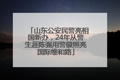 山东公安民警亮相国新办，24年从警生涯陈强用警徽照亮国际维和路