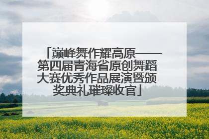 巅峰舞作耀高原——第四届青海省原创舞蹈大赛优秀作品展演暨颁奖典礼璀璨收官