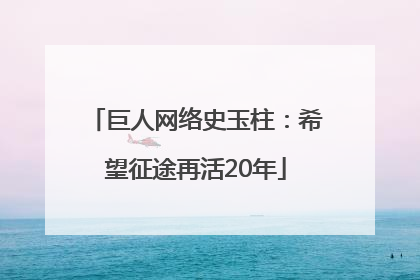 巨人网络史玉柱：希望征途再活20年