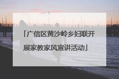 广信区黄沙岭乡妇联开展家教家风宣讲活动
