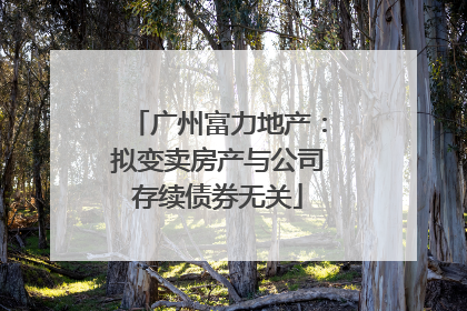 广州富力地产：拟变卖房产与公司存续债券无关