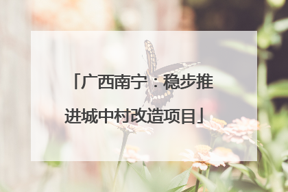 广西南宁：稳步推进城中村改造项目