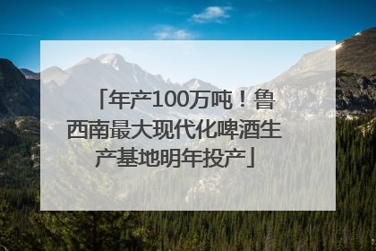年产100万吨！鲁西南最大现代化啤酒生产基地明年投产