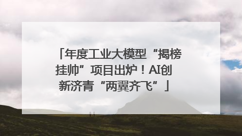 年度工业大模型“揭榜挂帅”项目出炉！AI创新济青“两翼齐飞”