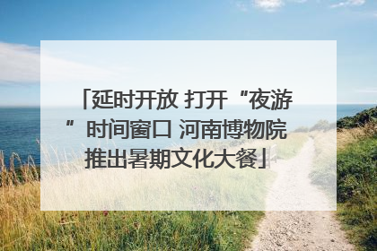 延时开放 打开“夜游”时间窗口 河南博物院推出暑期文化大餐