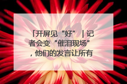 开屏见“好”｜记者会变“催泪现场”，他们的发言让所有人红了眼眶