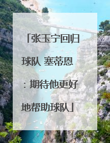 张玉宁回归球队 塞蒂恩：期待他更好地帮助球队