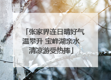 张家界连日晴好气温攀升 宝峰湖亲水清凉游受热捧
