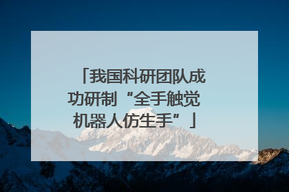 我国科研团队成功研制“全手触觉机器人仿生手”