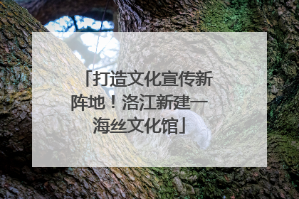 打造文化宣传新阵地！洛江新建一海丝文化馆