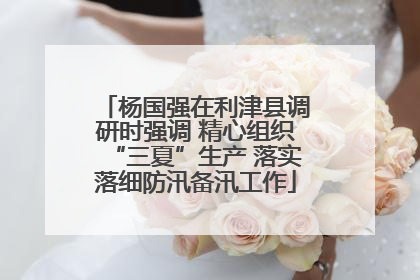 杨国强在利津县调研时强调 精心组织“三夏”生产 落实落细防汛备汛工作