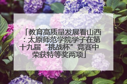 教育高质量发展看山西：太原师范学院学子在第十九届“挑战杯”竞赛中荣获特等奖两项