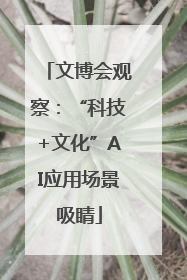 文博会观察：“科技+文化”AI应用场景吸睛