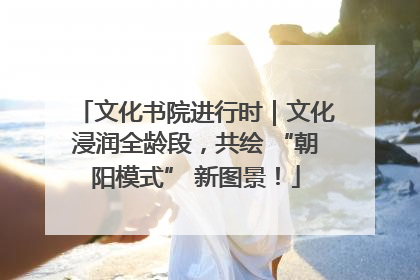 文化书院进行时｜文化浸润全龄段，共绘 “朝阳模式” 新图景！