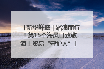 新华鲜报｜踏浪而行！第15个海员日致敬海上贸易“守护人”