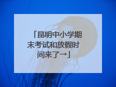 昆明中小学期末考试和放假时间来了→