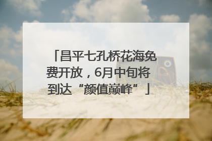 昌平七孔桥花海免费开放，6月中旬将到达“颜值巅峰”