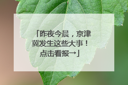 昨夜今晨，京津冀发生这些大事！点击看报→