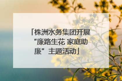 株洲水务集团开展“廉路生花 家庭助廉”主题活动