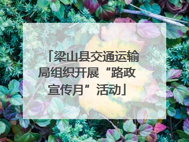 梁山县交通运输局组织开展“路政宣传月”活动