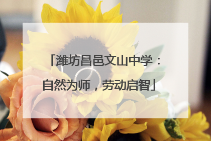 潍坊昌邑文山中学：自然为师，劳动启智