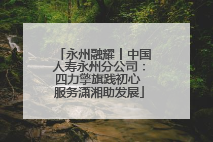 永州融耀丨中国人寿永州分公司：四力擎旗践初心 服务潇湘助发展
