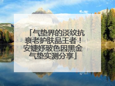 气垫界的淡纹抗衰老护肤品王者！安婕妤玻色因黑金气垫实测分享