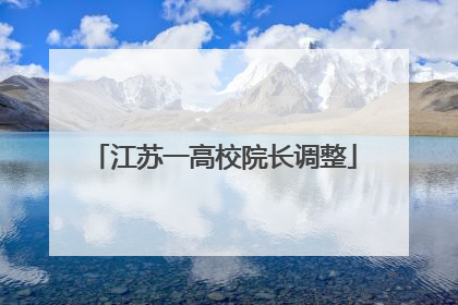 江苏一高校院长调整