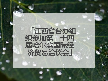 江西省台办组织参加第三十四届哈尔滨国际经济贸易洽谈会