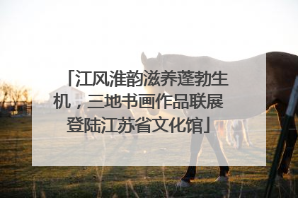 江风淮韵滋养蓬勃生机，三地书画作品联展登陆江苏省文化馆