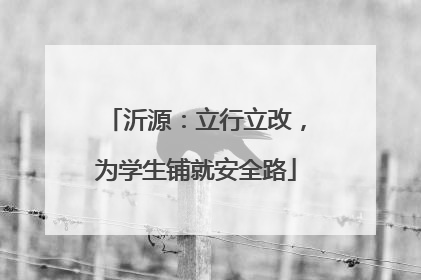 沂源：立行立改，为学生铺就安全路