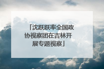 沈跃跃率全国政协视察团在吉林开展专题视察