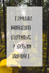 沙特起网将启用自营模式？京东物流回应