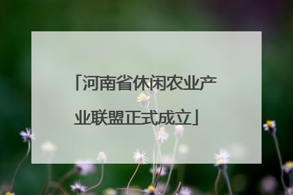 河南省休闲农业产业联盟正式成立