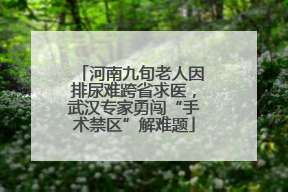 河南九旬老人因排尿难跨省求医，武汉专家勇闯“手术禁区”解难题
