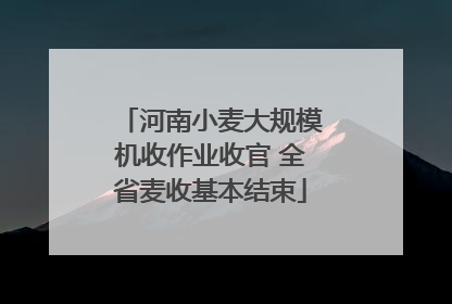 河南小麦大规模机收作业收官 全省麦收基本结束