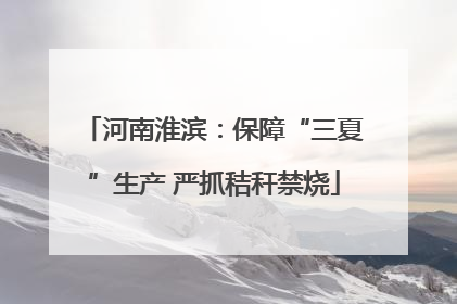 河南淮滨：保障“三夏”生产 严抓秸秆禁烧