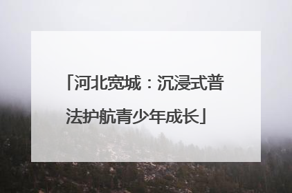 河北宽城：沉浸式普法护航青少年成长